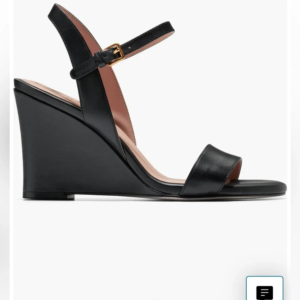 NIB Cole Haan Josie Wedge Sandal in Black - Picture 4 of 10